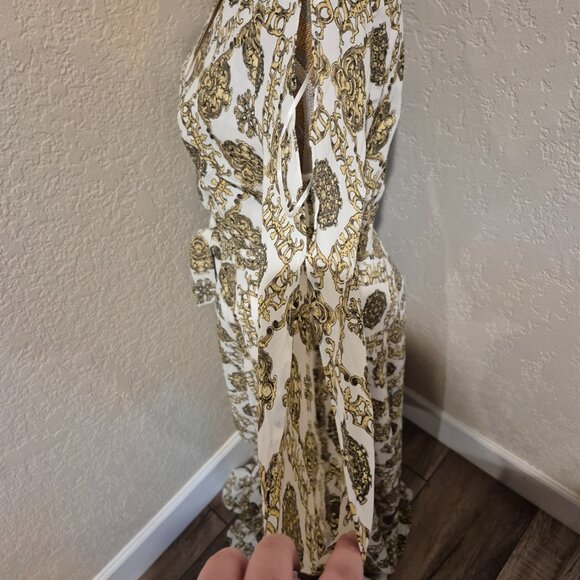 NWT Long Medallion High Low With Tie - Picture 3 of 5